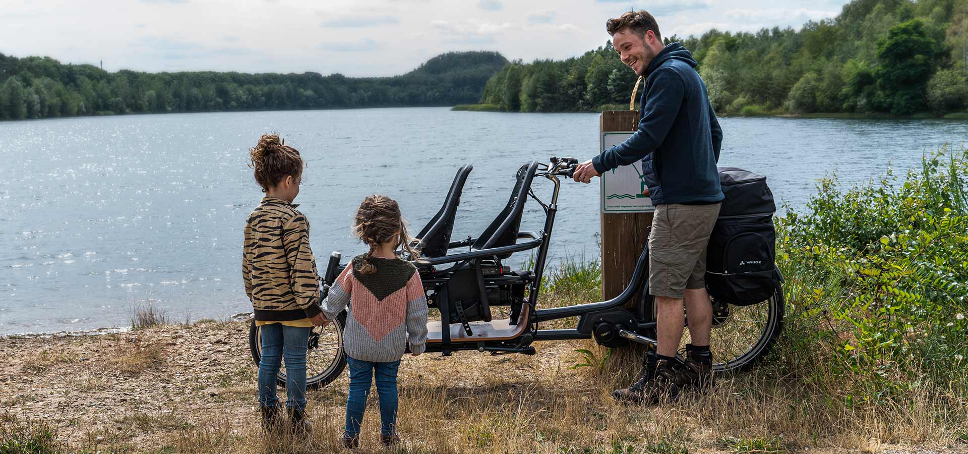 Fahrrad mit Kindersitz vorne - Babboe Slim