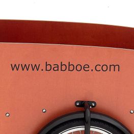 Babboe Aufkleber www.babboe.com Schwarz Seitenpaneel