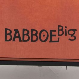 Babboe Aufkleber Babboe Big Schwarz Frontpaneel