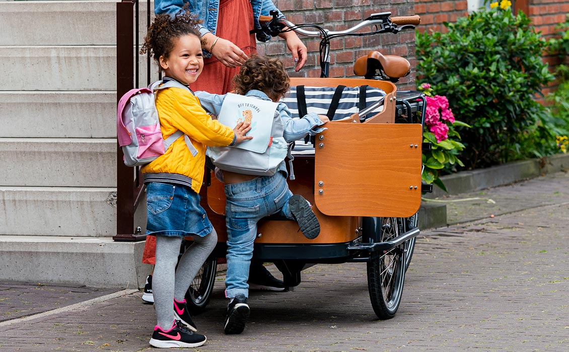 Lastenfahrrad Hund und Familienfahrrad - Praktische Tür in der Transportbox